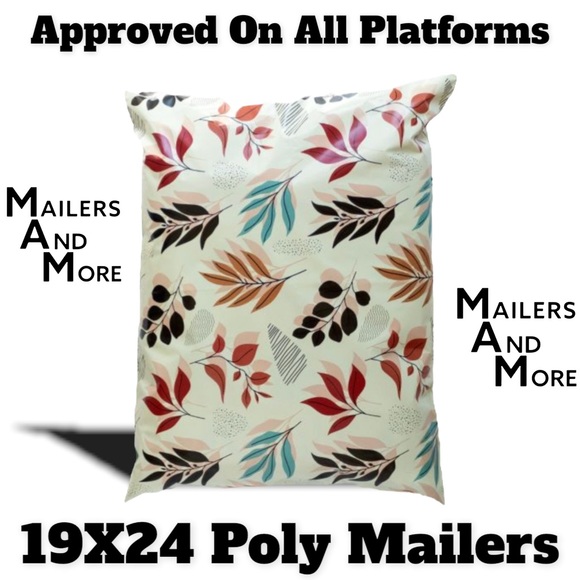 10 19X24 Fall Leaves / Autumn Leaf Poly Mailers Shipping Envelopes PRICE FIRM - Picture 3 of 6